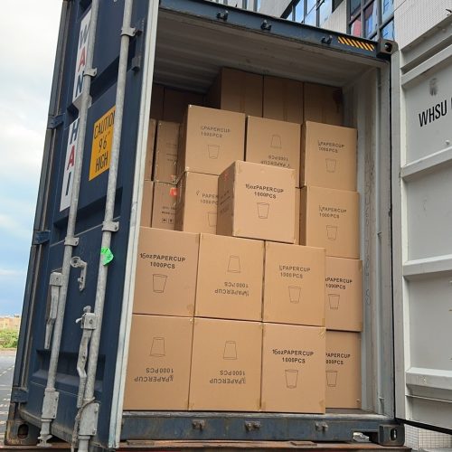 Unupak packaging products ready for container shipment